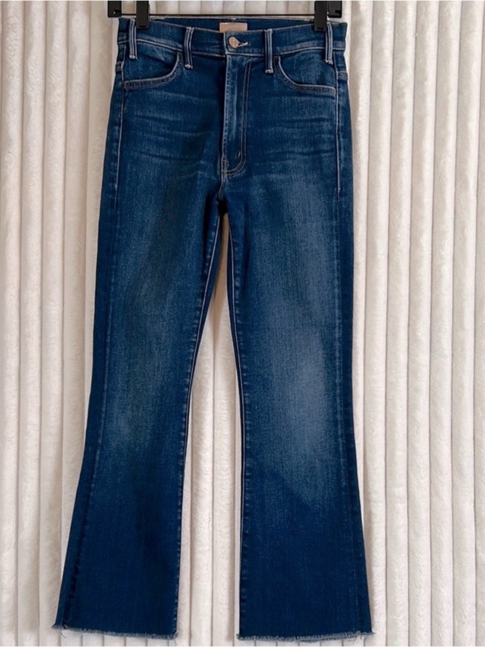 Mother The Hustler Ankle Fray Stretch Denim Size 26 in Wash Home Movies